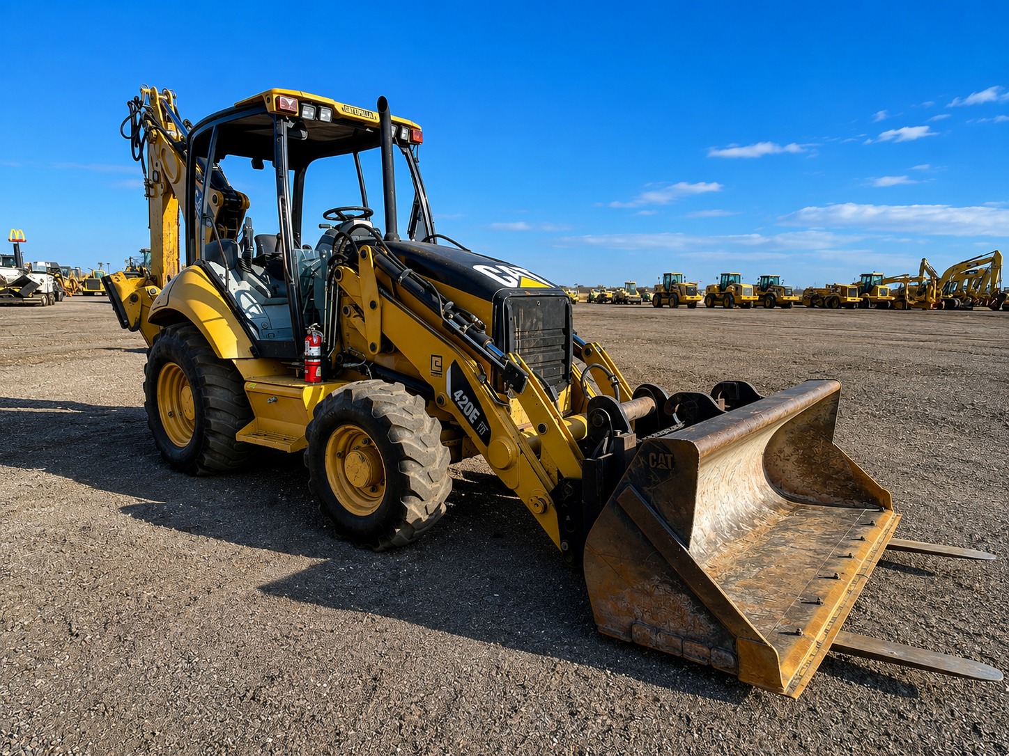 2007 CATERPILLAR 420E IT EXTEND-A-HOE 4WD BACKHOE - FRONT & REAR AUX HYD